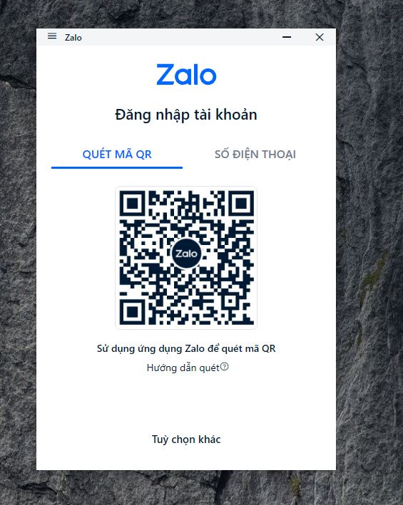 Đăng nhập Zalo trên máy tính bằng cách Quét mã QR hoặc Số điện thoại
