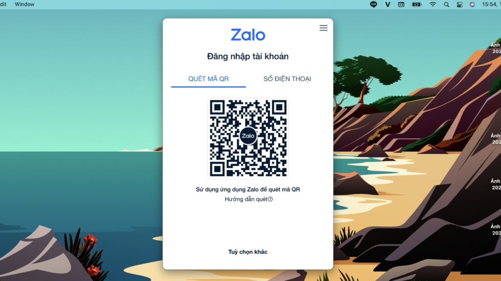 Hướng dẫn đăng nhập Zalo trên Macbook 1