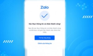 Cách thay đổi thông tin xác thực Zalo bảo mật tài khoản