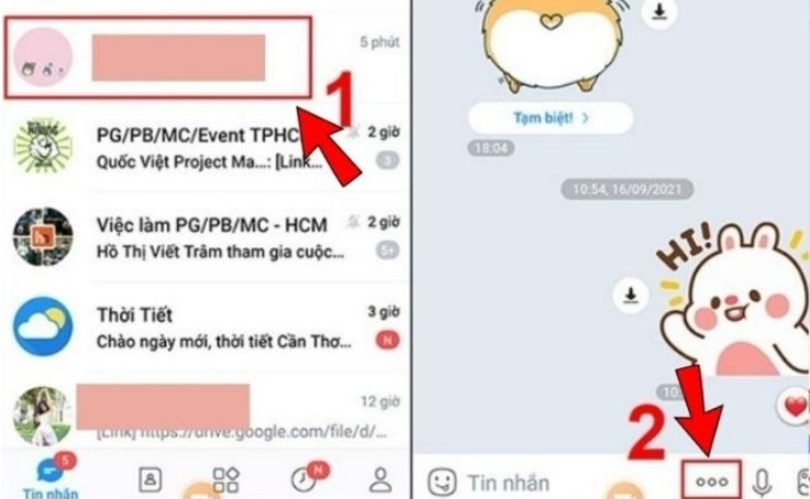 Tính năng gửi số tài khoản trên Zalo 